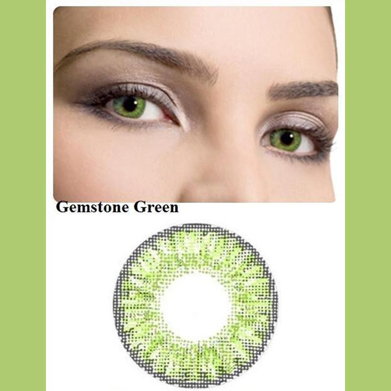 Natural gemstone green (12 months) contact lenses