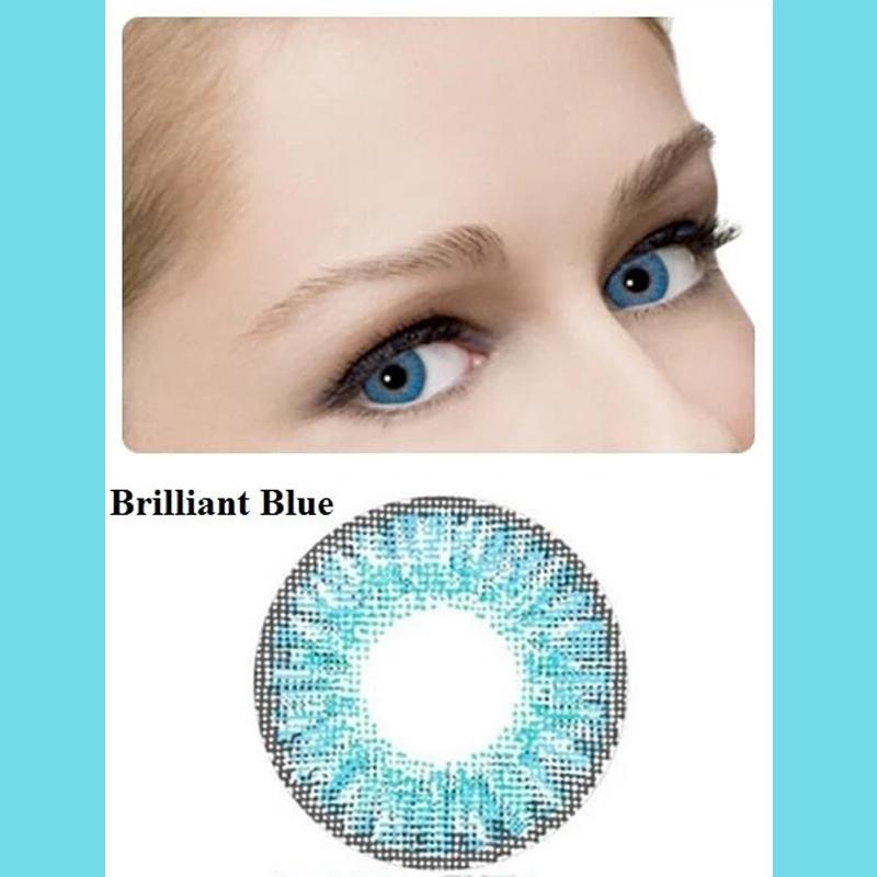 Natural gemstone fire blue (12 months) contact lenses