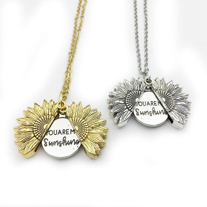 You Are My Sunshine Sunflower Necklace