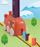 Children's Animal Domino Car Toy Set Stereo Blocks Train Set