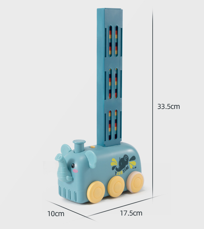 Children's Animal Domino Car Toy Set Stereo Blocks Train Set