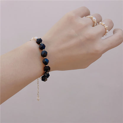 “The Milky Way” fashion 14K gold pearl beaded bracelet natural stone bracelet for women