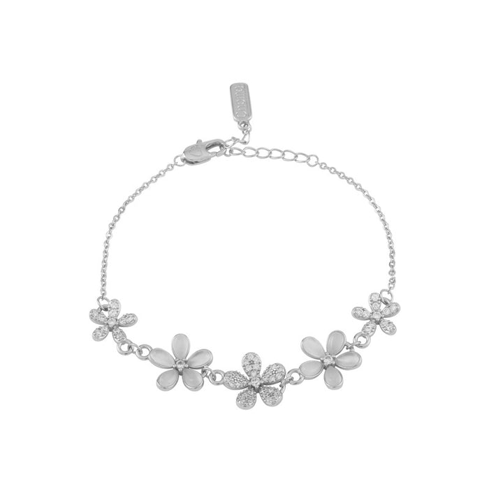 2020 NEW Fashion style sliver jewelry five flower charm bracelet