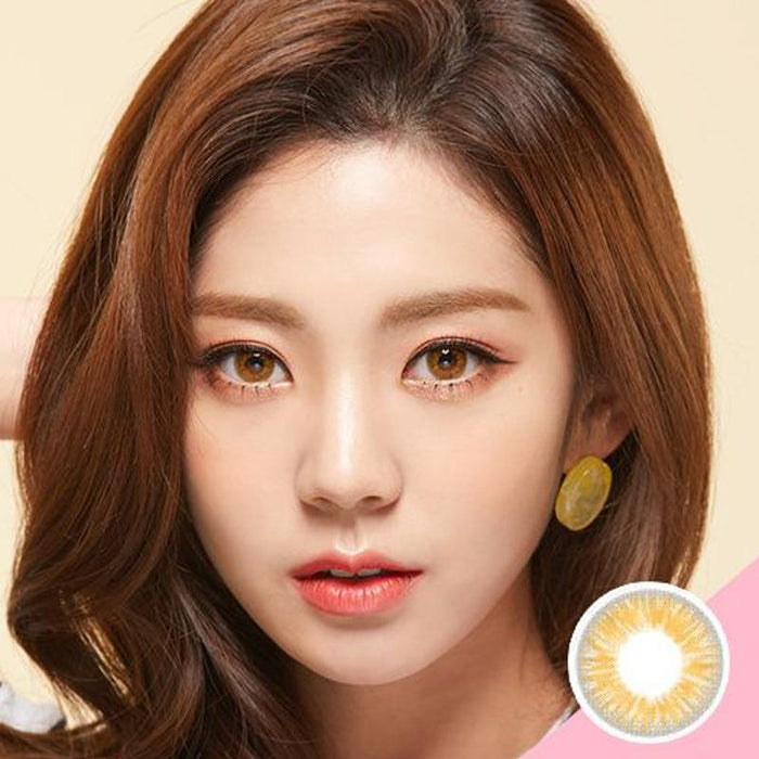 Ice Crystal Lemon Yellow (12 months) contact lens