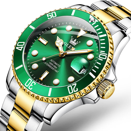 Glow-In-The-Dark Waterproof Green Ghost Mechanical Watch Men's Watch