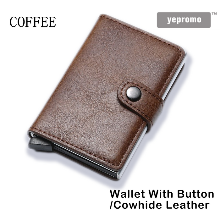 YEPROMO Premium Anti RFID Cowhide Wallet