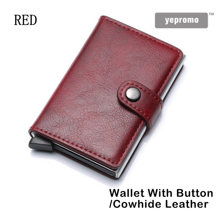 YEPROMO Premium Anti RFID Cowhide Wallet