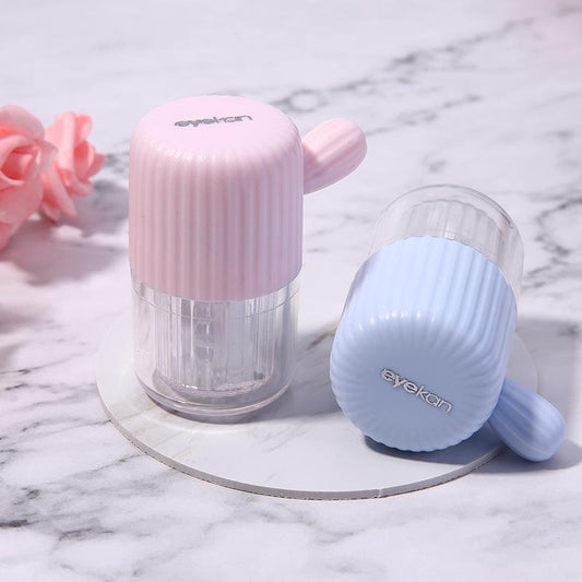 Contact lens cleaner portable cute simple beauty lens cleaner automatic manual contact lens case