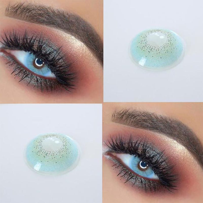 Transparent light blue (12 months) contact lenses