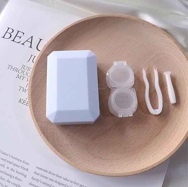 ins simple and compact contact lens case press clamshell snap contact lens box