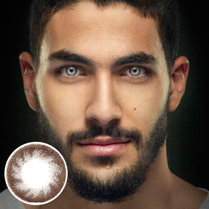 Men's brown (12 months) contact lenses