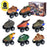 Dinosaur Toy Children's Resilience Car  8 Pieces Of Car Toys For 3-8 Years Old And Up