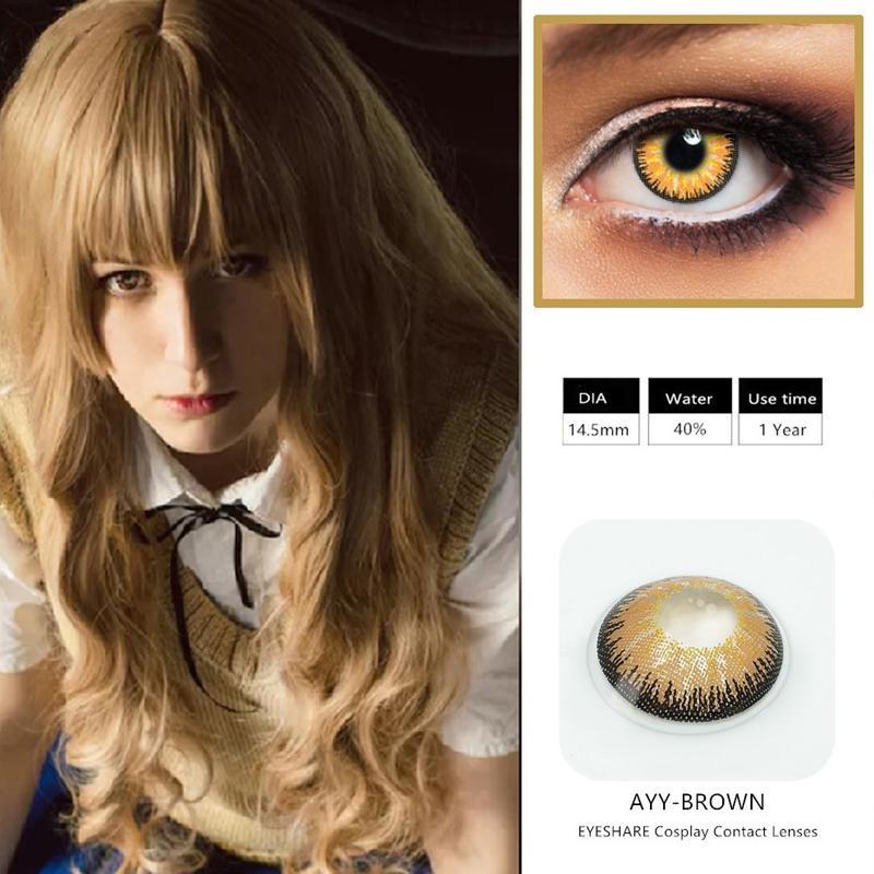 Halloween flame yellow (12 months) cosmetic contact lenses