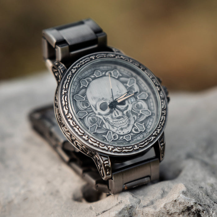 3D CARVED SKULL WATCH