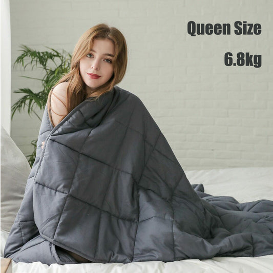 TPDL 6.8kg Weighted Blanket Double Bed Queen Size for Adult Insomnia Autism.