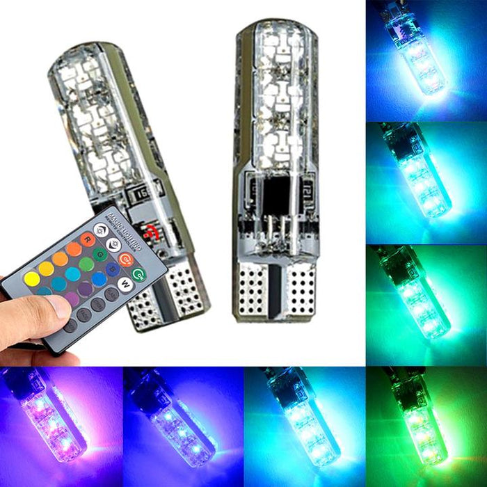 Colorful with remote control flashing wide light waterproof silicone license plate light