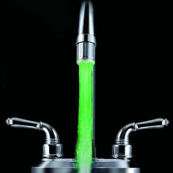 3-Color Temperature Sensitive Gradient LED Water Faucet Light Water Stream Color Changing Faucet Tap Sink Faucet For Kitchen and Bathroom
