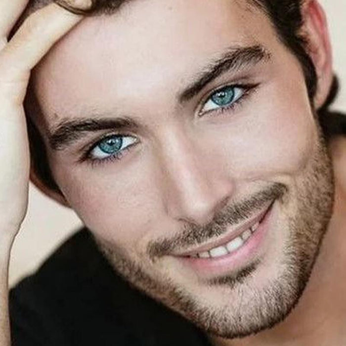 Men's dark blue (12 months) contact lenses