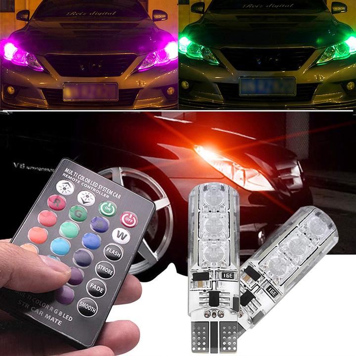 Colorful with remote control flashing wide light waterproof silicone license plate light