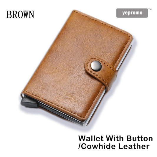 YEPROMO Premium Anti RFID Cowhide Wallet