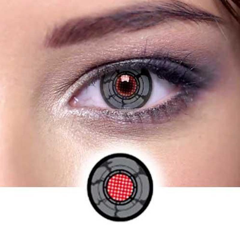 cosplay anime ninja black and gray (12 months) contact lenses