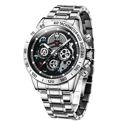 Multifunction Sport Quartz Watch Timing Glow-in-the-dark Calendar Men's Watch