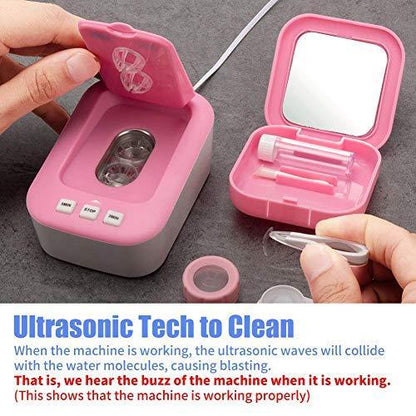 New Contact Lens Cleaner Travel Mini Ultrasonic Contact Lens Cleaner Kit