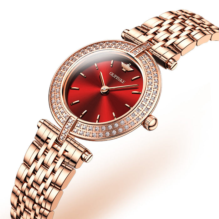 Popular Waterproof Quartz Diamond-embedded Ladies Watch