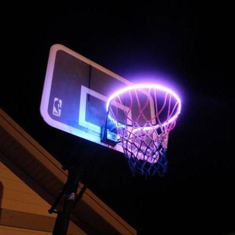 Awesome Basketball Hoop Sensor-Activated LED Strip Light