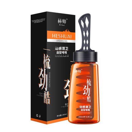 2-in-1 Mens Oil Head Styling Gel With Comb Hair Styling Cream