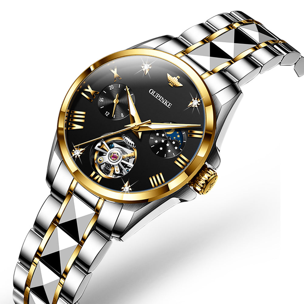 Waterproof Moon Tourbillon Automatic Mechanical Watch Ladies Watch