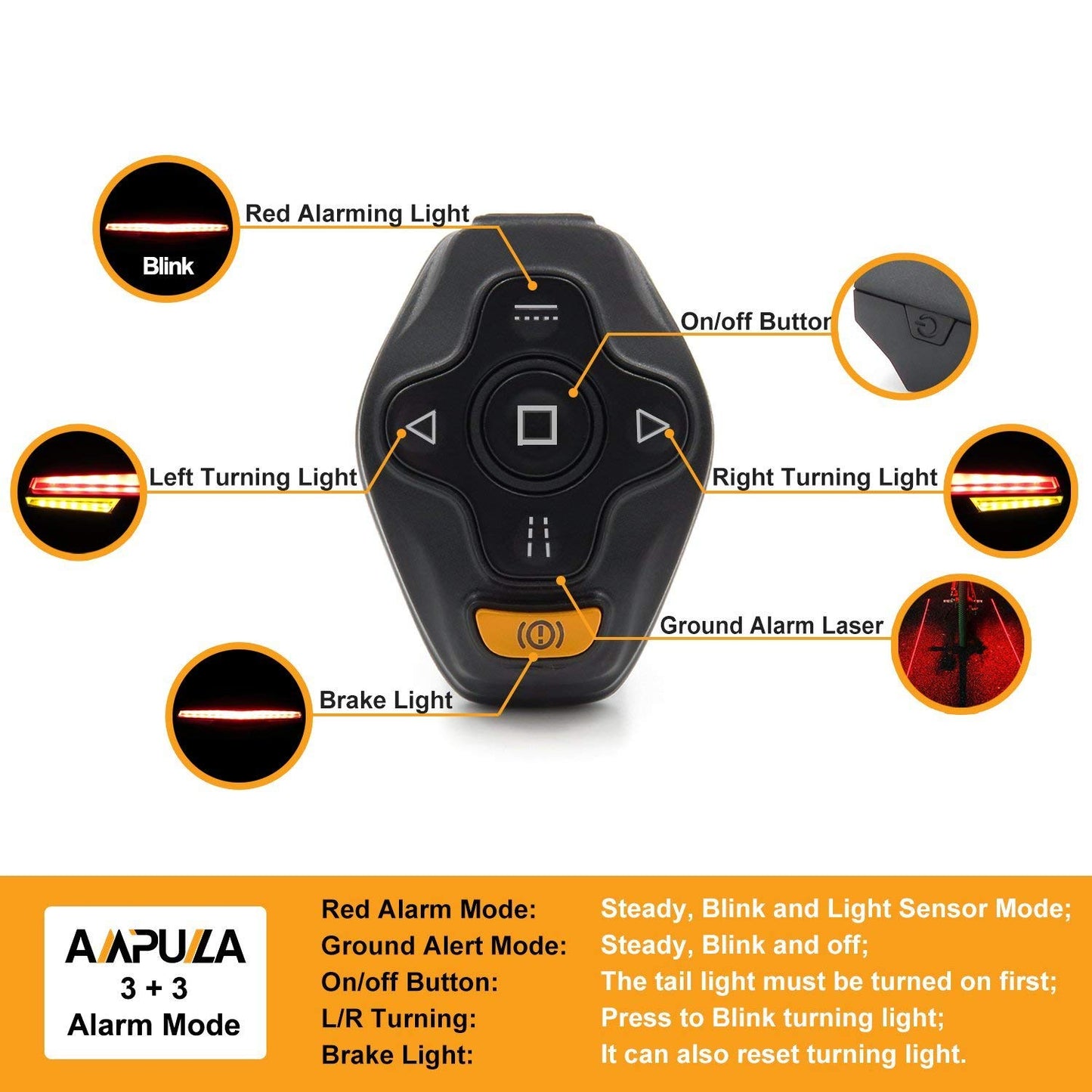 AMPULLA - Bike Remote Control Tail Light (Free Shipping Today)