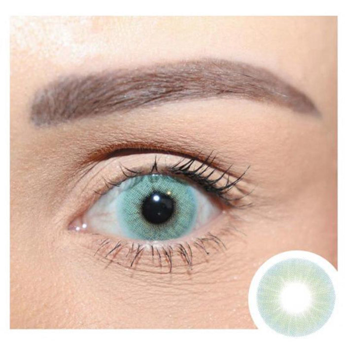 Natural transparent mesh light cyan (12 months) contact lenses