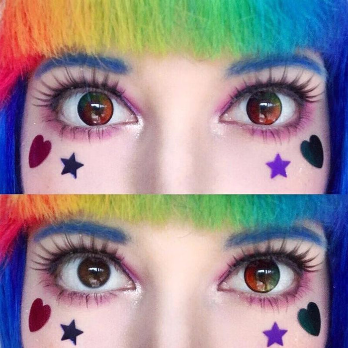 cosplay multicolored rainbow eyes (12 months) contact lenses