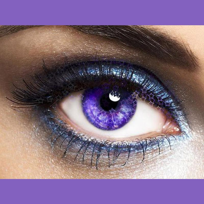 Shiny fireworks purple (12 months) contact lenses