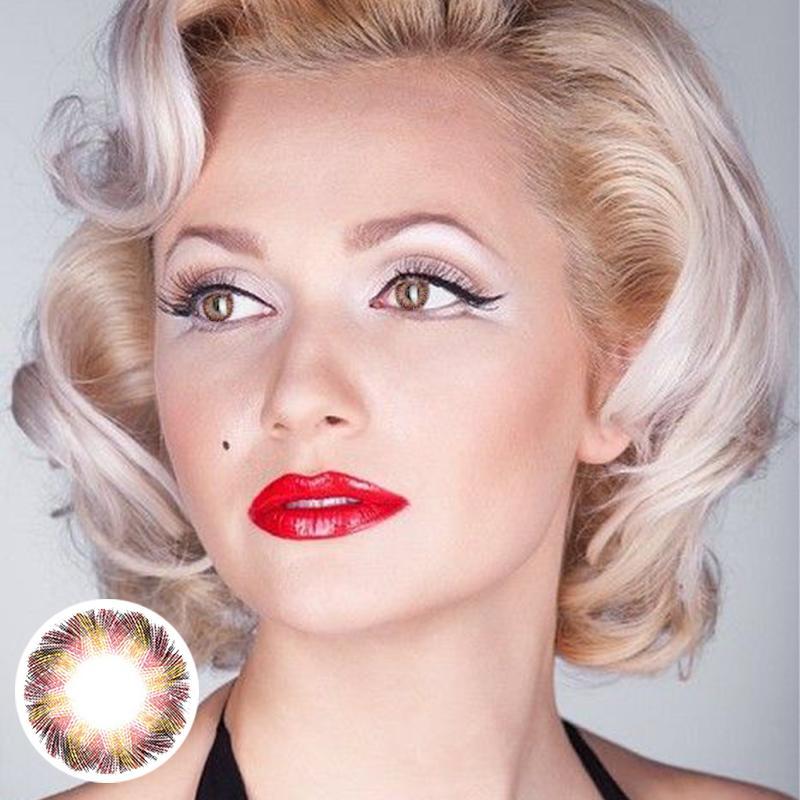 Marilyn Monroe pattern pink (12 months) contact lenses