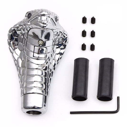 Universal Car Manual Gear Stick Snake Shape Shift Knob Crystal Cobra Head with LED Lights for Automatic