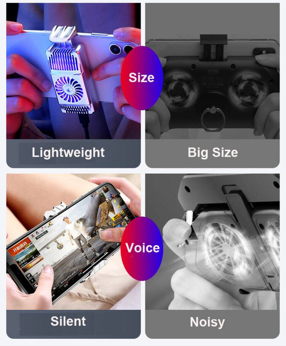 2020 NEW Smart Mobile Phone Cooler,USB Cooling Fan,Light Smartphone Radiator, Anti-Noise Handheld Game Holder Heatsink for PUBG with Clip