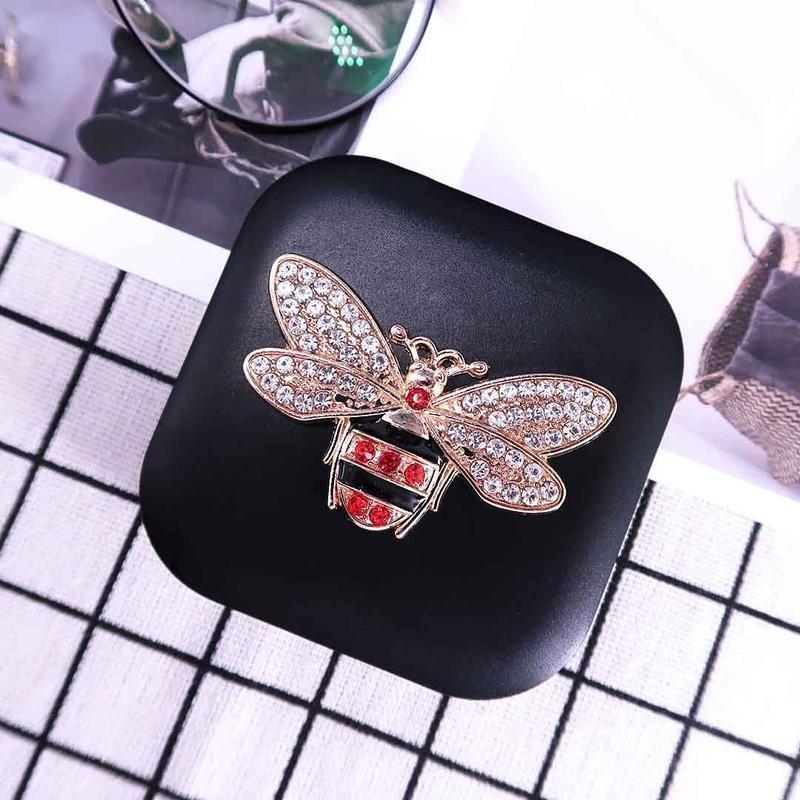 Luxury Rhinestones Bee Lens Case