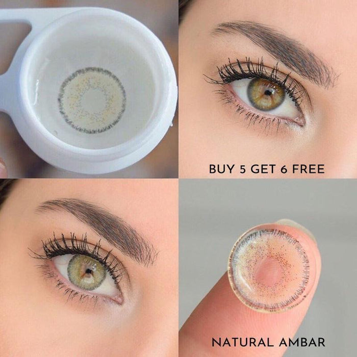 Natural Amber (12 Month) Contact Lenses - ilabar