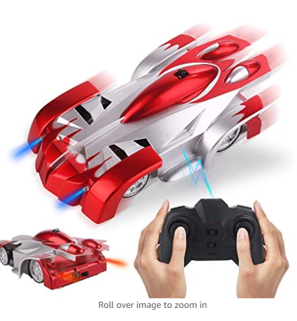 Obbug RC Climb Car for Wall, USB Rechargeable Car with Update Remote Control, 360°Rotating Gravity Defying Stunt for Kids Boy Girl Birthday Gifts