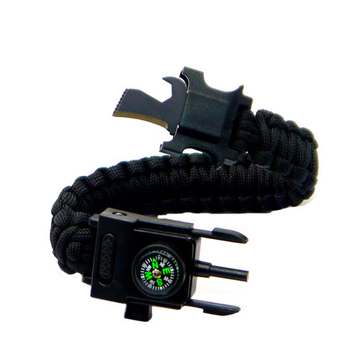 2020 New 20 in 1 braided camping SOS led light compass outdoor survival Emergency Carabiner Cheap paracord bracelets
