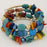 Multi strand Bracelet with Various Stones Beads and Crystals  bead bracelet