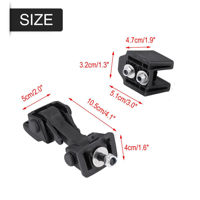 2 Set of Hood Latch Safety Catches & Brackets for Jeep Wrangler 2