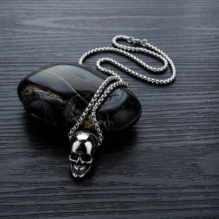 Skull Necklaces For Men Person Cranial Personality Ghost Head Pendant Necklace Halloween Accessories Jewelry