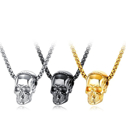 Skull Necklaces For Men Person Cranial Personality Ghost Head Pendant Necklace Halloween Accessories Jewelry