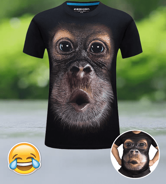 3D Funny Monkey Magic Tee