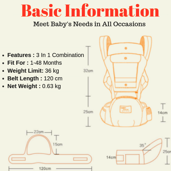 Multifunction Baby Travel Carrier- Free Shipping Worldwide