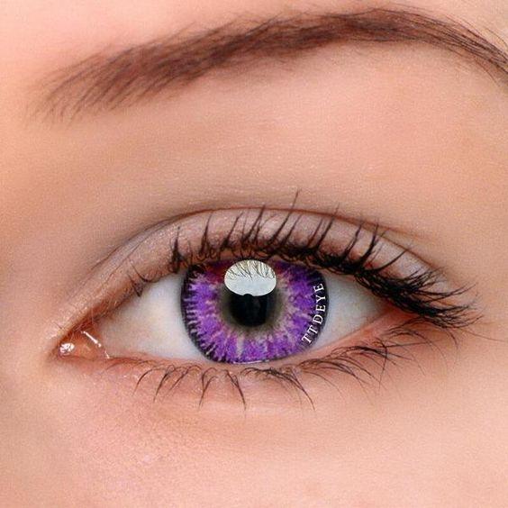 Natural brilliant purple (12 months) contact lenses