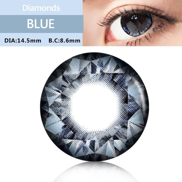 Jewelens Colored Contact Lenses Color lens for Eyes Colorful Cosmetic Con Large Diameter Diamonds Series